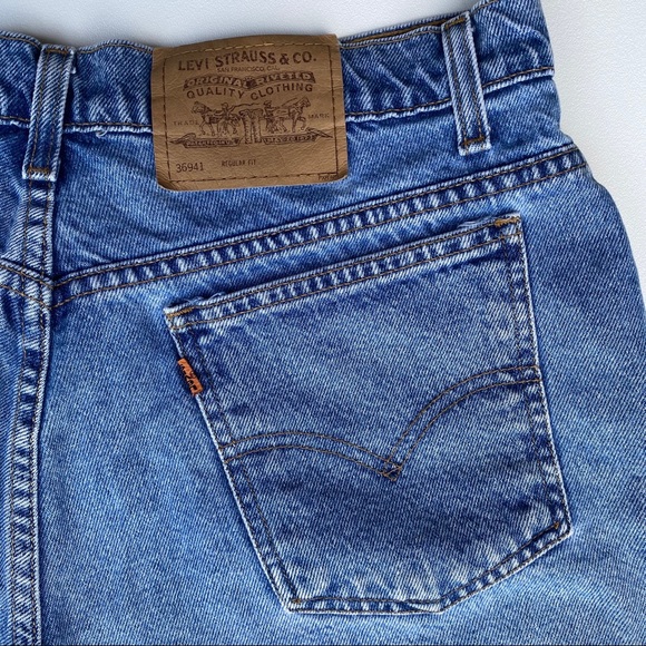 Vintage Levi’s Orange Tab High Rise Denim Shorts - Picture 5 of 6